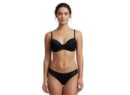 Conjunto Lingerie Feminina Sutiã Bojo Alça Ajustável Fecho Colchete Calcinha Tanga Detalhe Renda
