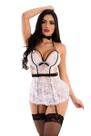 Conjunto Lingerie Garçonete Sex Anie Sedutora c/ Meia