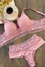 Conjunto Lingerie Premium Luxo Renda Antialérgica e Poliamida Calcinha Laterais Largas