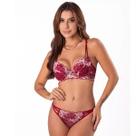 Conjunto Lingerie PushUp Vermelho Renda Bicolor Duzani 29558