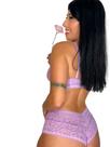 Conjunto Lingerie Renda Calcinha Sutiã Top Sem Bojo Forro Sustentação Adulto