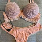 Conjunto Lingerie Renda Rosa Bubblegum