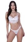 Conjunto Lingerie Renda Sutiã Meia Taça e Calcinha -c8 LETÍCIA