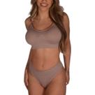 Conjunto Lingerie sem costura bojo removível feminino luxo