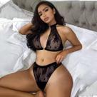 Conjunto lingerie sensual - Sutiã e calcinha, rendas sexy