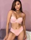 Conjunto lingerie sutiã basico com bojo com aro base de elastico com calcinha cós alto fio duplo - rose