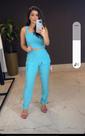 Conjunto linho cropped e calça