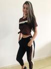 Conjunto listra suede g