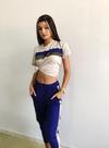 Conjunto listra suede m