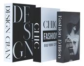 Conjunto Livros Fake 3 Caixa Decorativa Enfeite de Interiores Decor