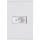 Conjunto Liz Branco 4x2 com 1 Tomada 2P+T de 20 Ampères e 250 Volts - 57170013 - TRAMONTINA