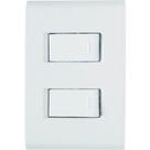 Conjunto Liz Branco 4x2 com 2 Interruptores Simples de 10 Ampères e 250 Volts - 57170040 - TRAMONTINA