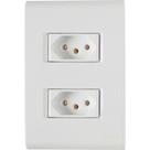 Conjunto Liz Branco 4x2 com 2 Tomadas 2p+t de 20 Ampères E 250 Volts 57170066 Tramontina Cj.2 To
