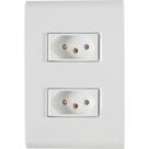 Conjunto Liz Branco 4x2 com 2 Tomadas 2P+T de 20 Ampères e 250 Volts - 57170066 - TRAMONTINA