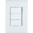 Conjunto Liz Branco 4x2 com 3 Interruptor Paralelo de 10 Ampères E 250 Volts 57170078 Tramontina