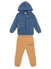 Conjunto Longo Brandili 55928 Infantil Dino Com Capuz Moletom T. 01/03
