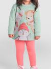 Conjunto Longo Brandili 56037 Infantil Estampado Legging Molecotton T. 01/03