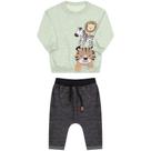 Conjunto Longo de Bebê Bichinhos Verde