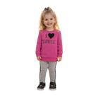 Conjunto Longo Infantil Moletinho Love Pink Marlan