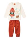 Conjunto Longo Kyly 1001507 Infantil Menina Estampado Moletom T. 02/03