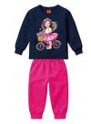 Conjunto Longo Kyly 1001508 Infantil Menina Estampado Moletom T. 02/03