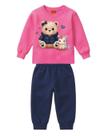 Conjunto Longo Kyly 1001508 Infantil Menina Estampado Moletom T. 02/03