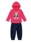 Conjunto Longo Kyly 1001531 Infantil Menina Estampado Com Capuz Moletom T. 02/08