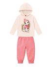 Conjunto Longo Kyly 1001531 Infantil Menina Estampado Com Capuz Moletom T. 02/08