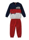 Conjunto Longo Kyly 1001580 Infantil Menino Bordado Frontal Moletom T. 02/03