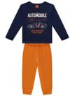 Conjunto Longo Kyly 1001594 Infantil Menino Automobile Meia Malha e Moletom T. 02/08