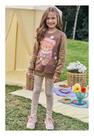 Conjunto Longo Moletom Marrom Estampado Kukiê
