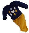 Conjunto Longo Plush Bebê Menino Inverno Blusa + Calça 2806 Conjunto Longo Plush Bebê Menino Inverno Blusa + Calça 2806