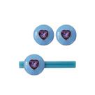 Conjunto Love Azul com Ametista Esmaltado - Bijuteria Elegante