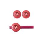 Conjunto Love Rosa Esmaltado - Acessórios de Moda