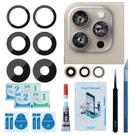 Conjunto LOZOP de substituição de vidro da câmera traseira para iPhone 15 Pro x2 Conjunto LOZOP de substituição de vidro da câmera traseira para iPhone 15 Pro x2