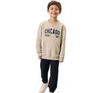 Conjunto Luc.Boo Blusa Manga Longa E Calça Bege Inverno