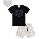 Conjunto Luc.Boo Com Bandana Cachorro Cinza