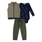 Conjunto Luc.Boo Com Colete Bichinhos Azul Inverno