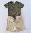 Conjunto Luc.boo Hi Verde Listrado - 6-9 meses (G) - Luc.Boo