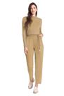 Conjunto Lunender Blusa E Calça Bege