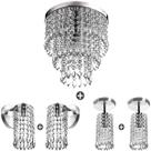 Conjunto Lustre 1 Manucrilic + 2 Clearcrilic + 2 Arandela
