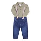 Conjunto Luxo Bebê Menino Prematuro Body Calça Paraiso 15397