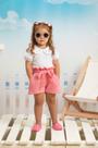 Conjunto Luxo Blusa + Shorts Menina Verão Lessa Kids B9165