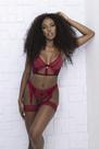 Conjunto Luxo Cropped com Cinta Liga em Persex e Tule Deluxe