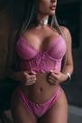 Conjunto Luxo Cropped Rendado Sem Bojo Rosa - Sutiã e Calcinha