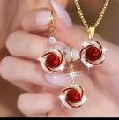 Conjunto Luxo Elegância Radiante Banhado a Ouro 18K com Zircônias