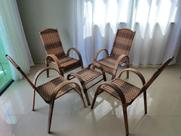 Conjunto Luxo em Tubo Industrial e Fibra Sintetica Area Sala Varanda Sala de Estar