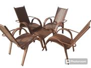 Conjunto luxo fibra chocolate