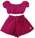 Conjunto Luxo Infantil Menina Blusa Shorts Lessa Kids 8219
