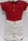 Conjunto Luxo Menino Camisa Bermuda Sarja Verão Lessa B9463 -